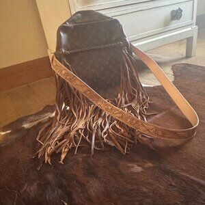 Vintage Louis Vuitton Large Crossbody with Fringe and Western strap
